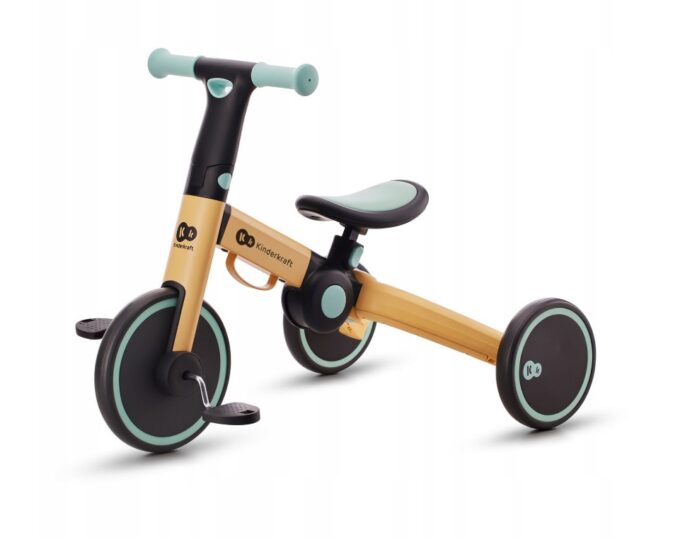 Трехколесный велосипед беговел 3в1 KiderKraft 4TRIKE Flower Blue