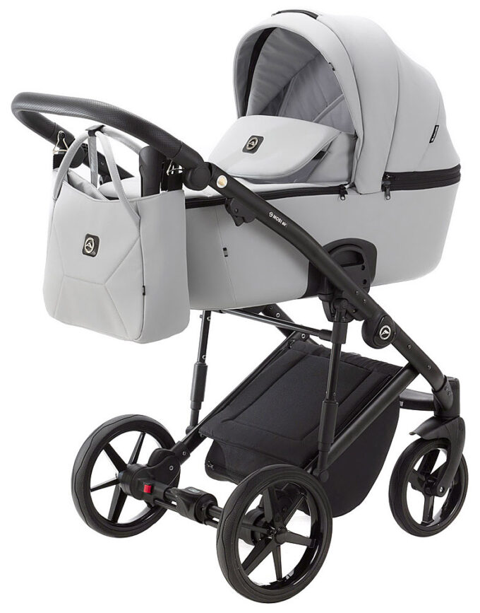 Коляска 2 в 1 Adamex Mobi Air Thermo ECO SA-3 светло-серый