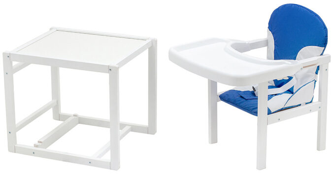 Стульчик-трансформер Babyroom Пони-240 белый синий / белый