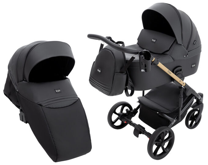 Коляска 2 в 1 Bair Onyx ECO OE-01 чёрный