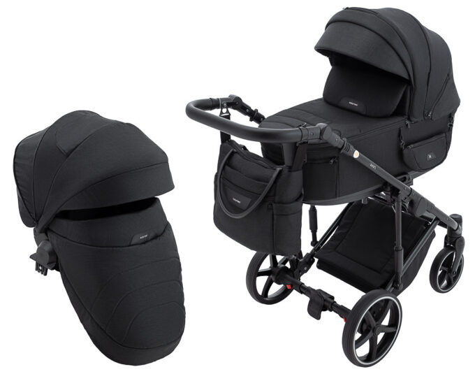 Коляска 2 в 1 Adamex Ziko Lux TK-53 чёрный