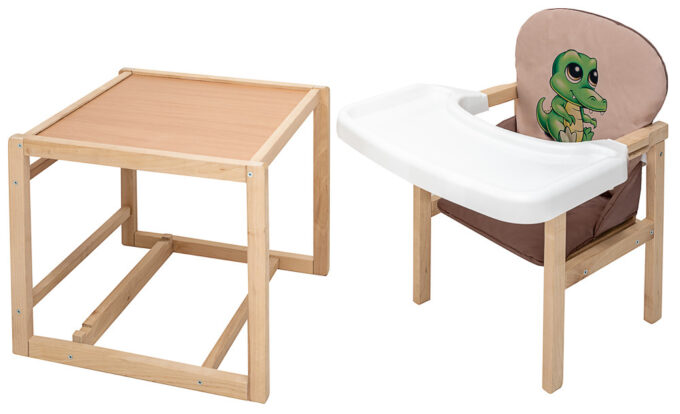 Стульчик-трансформер Babyroom Пеппи-230 eko капучино/шоколад (крокодил)