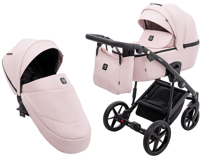 Коляска 2 в 1 Adamex Mobi Air Thermo New ECO ECO SA-15 розовый пудра