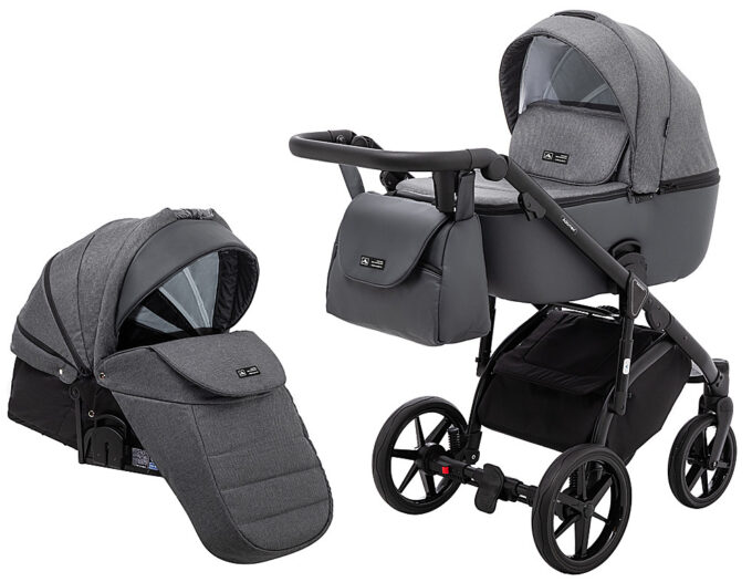 Коляска 2 в 1 Adamex Nola PS-58 графіт