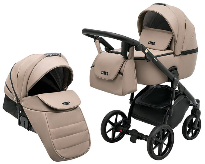Коляска 2 в 1 Adamex Nola Eco SA-9 темный капучино
