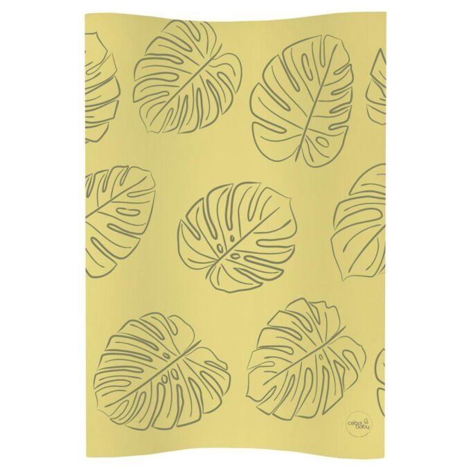 Пеленальный матрас мягкий Ceba Baby Soft профилированный матрас COSY (48x70 см) W-104-000-672 monstera mustard