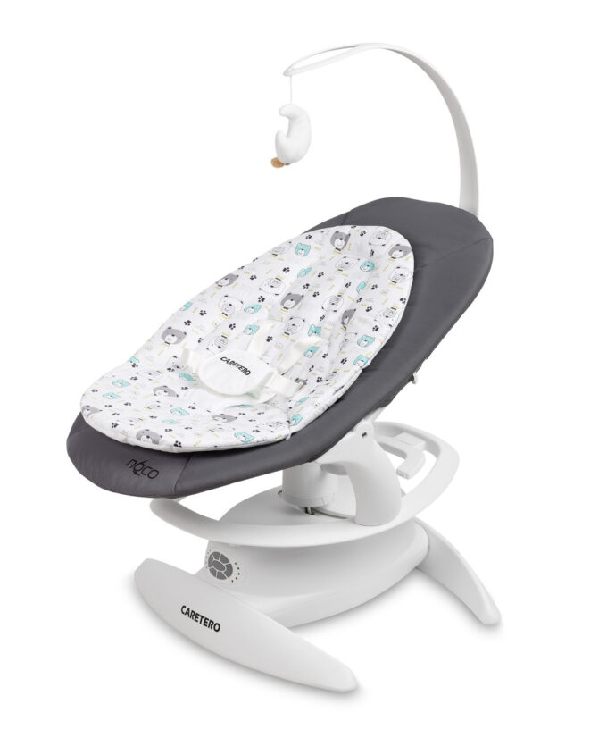Детский шезлонг-качалка 2 в 1 Caretero Noco Graphite