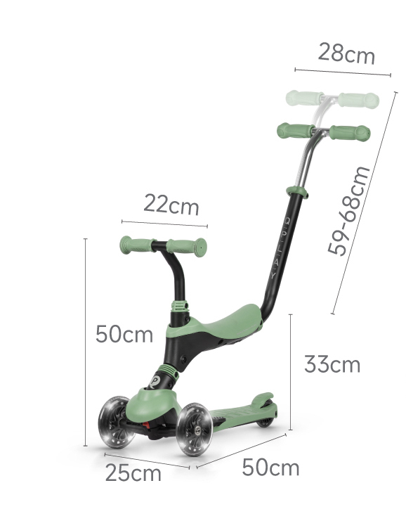 Самокат триколісний дитячий 5 в 1 Sema Pro Black - Зображення 3