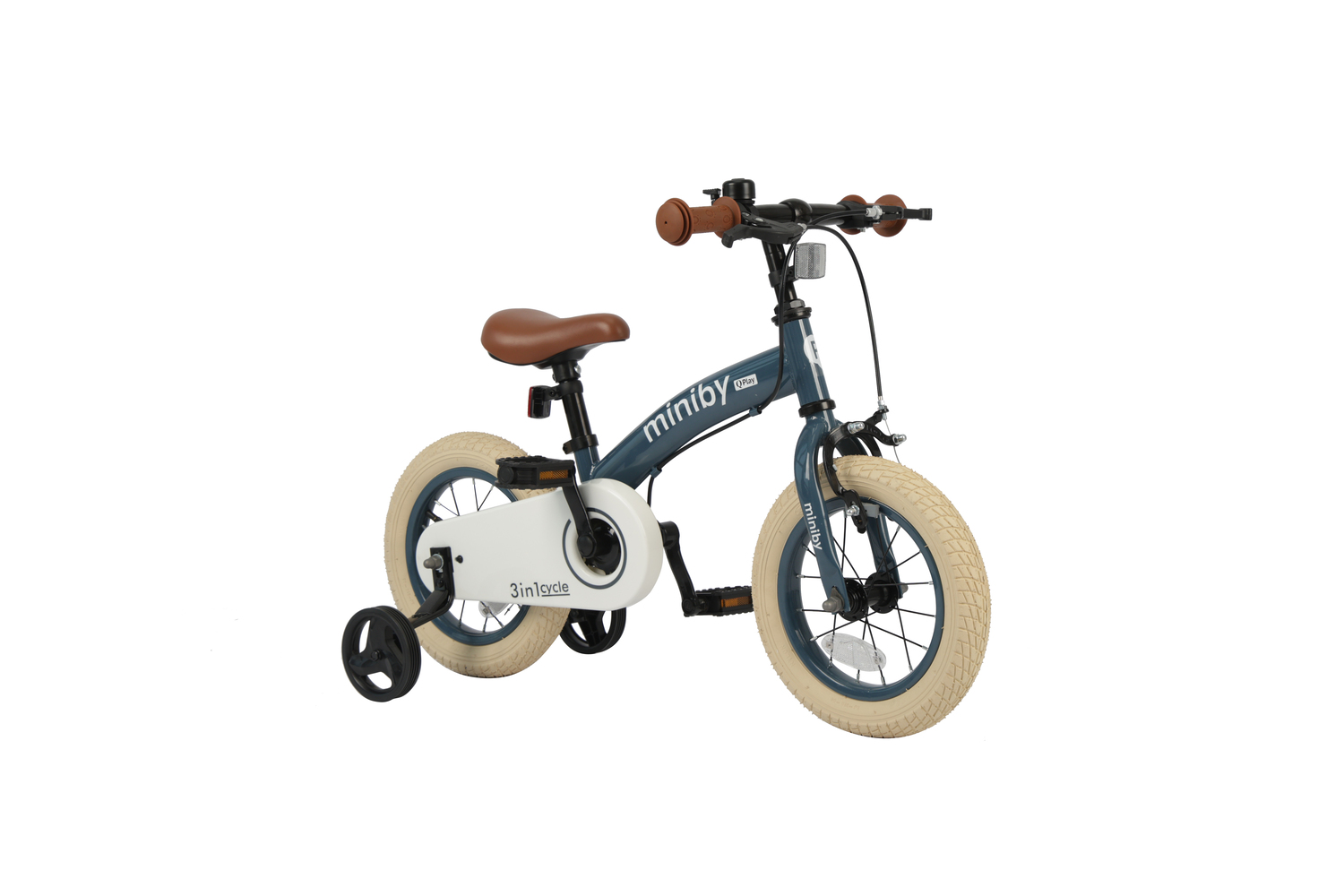 Велосипед - біговел Miniby 3в1/12" Grey-Blue
