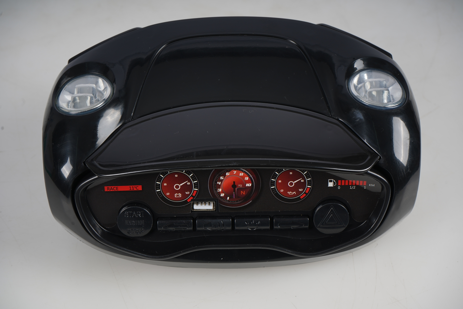 Музична панель для велосипеду зі світловими ефектами з USB та Bluetooth, Black - Зображення 2