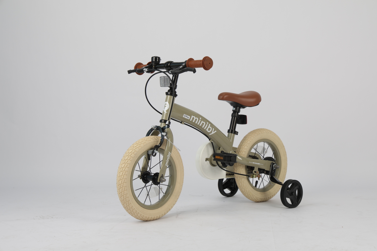 Велосипед - біговел Miniby 3в1/12" Grey-Green - Зображення 7