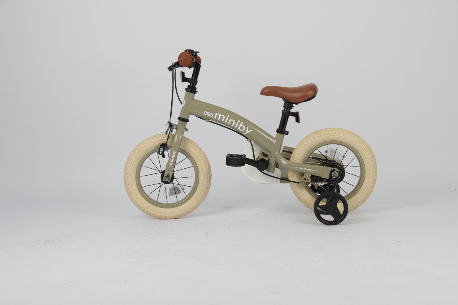 Велосипед - біговел Miniby 3в1/12" Grey-Green - Зображення 8