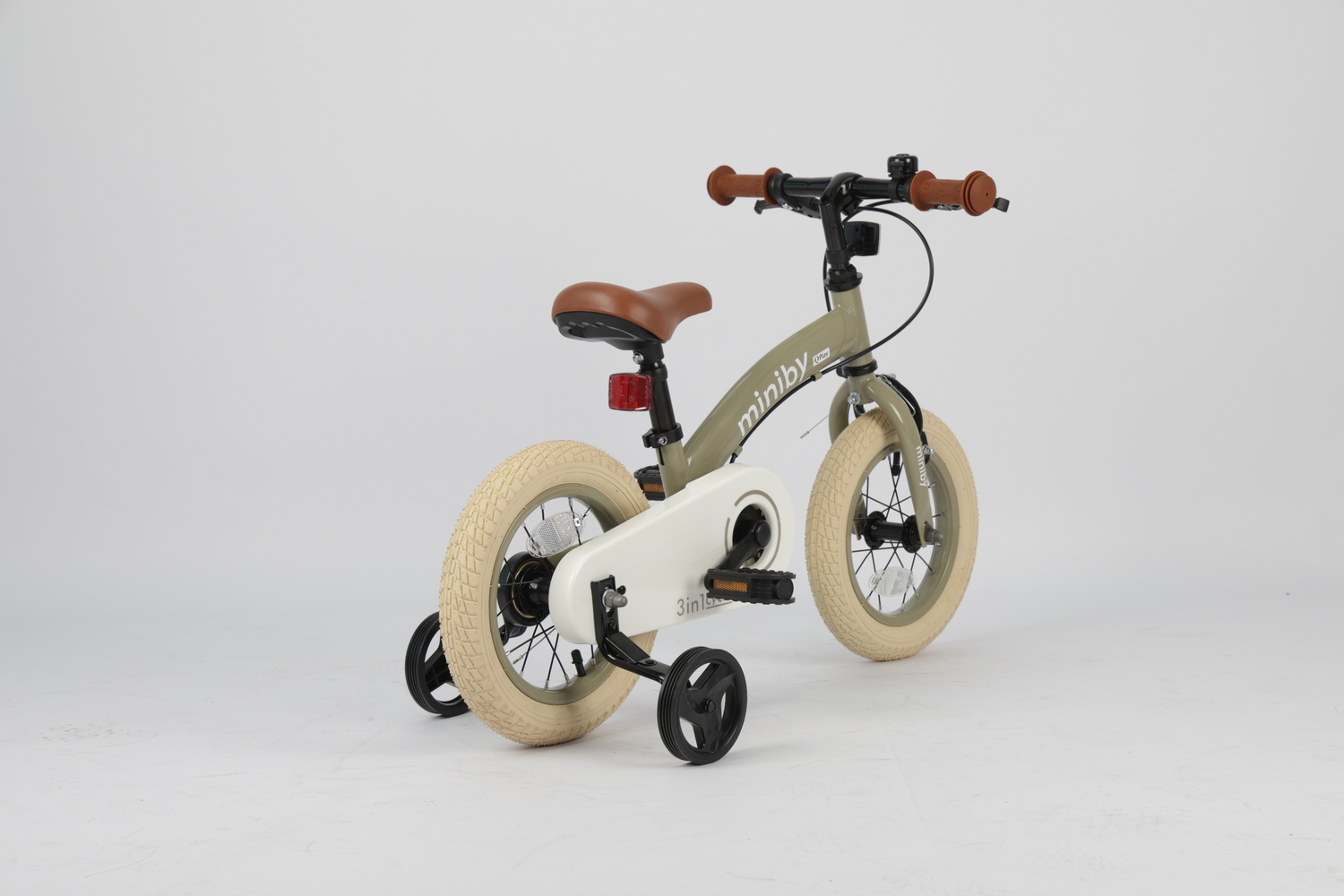 Велосипед - біговел Miniby 3в1/12" Grey-Green - Зображення 11