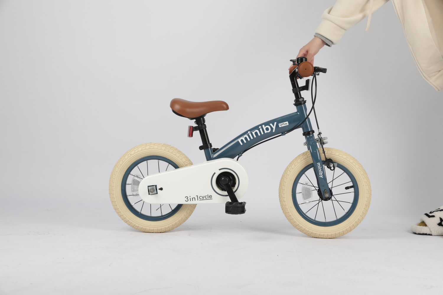 Велосипед - біговел Miniby 3в1/12" Grey-Blue - Зображення 7