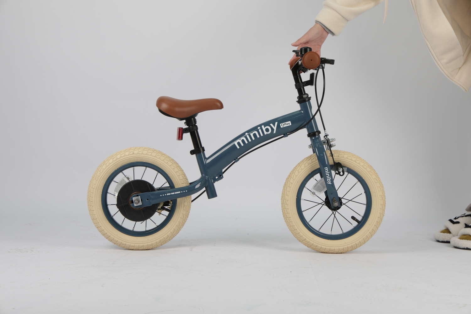 Велосипед - біговел Miniby 3в1/12" Grey-Blue - Зображення 8