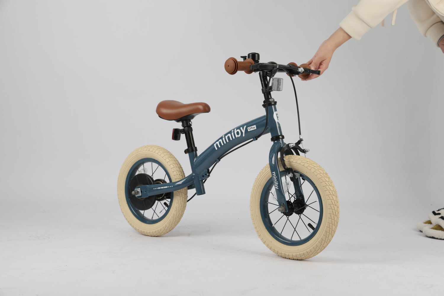 Велосипед - біговел Miniby 3в1/12" Grey-Blue - Зображення 5
