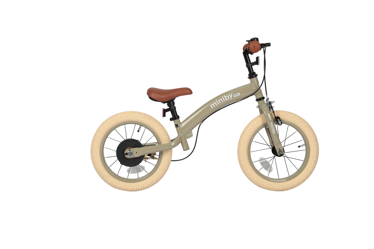 Велосипед - біговел Miniby 3в1/14" Grey-Green - Зображення 6