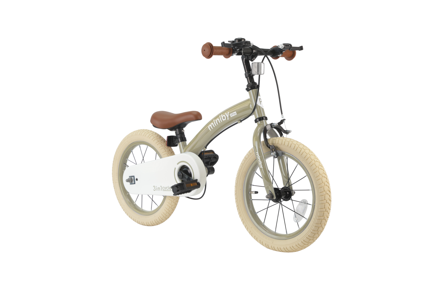 Велосипед - біговел Miniby 3в1/14" Grey-Green