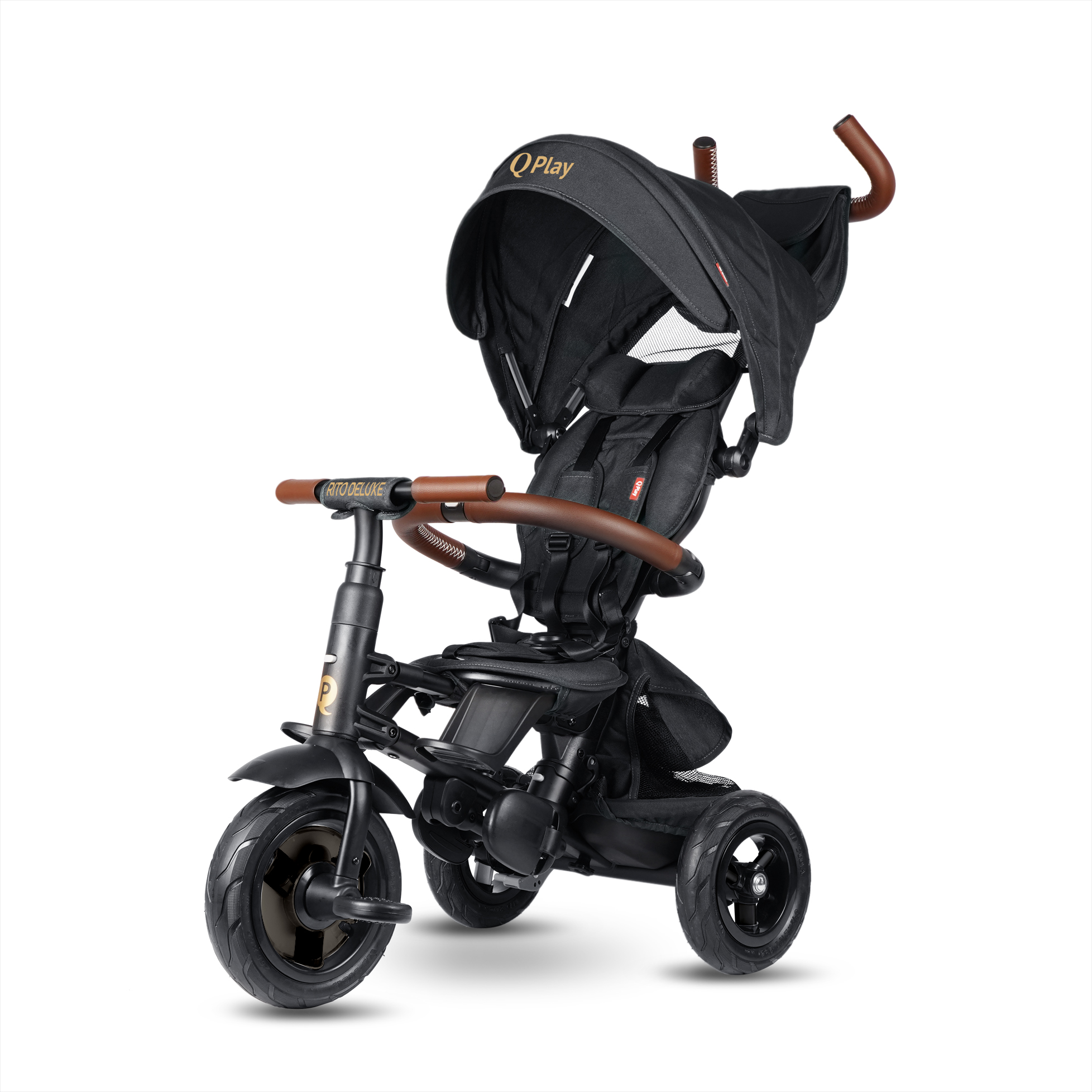 Велосипед складаний триколісний дитячий Rito Deluxe Black