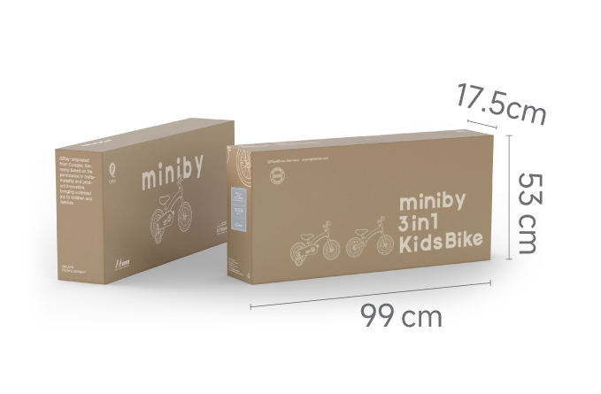 Велосипед - біговел Miniby 3в1/14" Grey-Green - Зображення 7