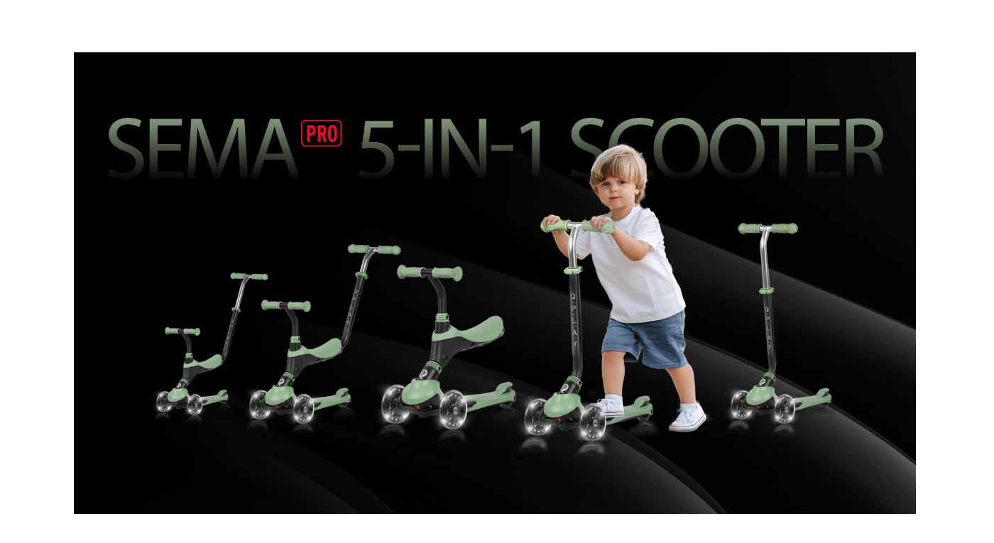 Самокат триколісний дитячий 5 в 1 Sema Pro Black - Зображення 2